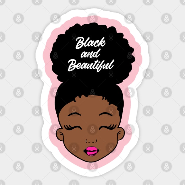 Black and Beautiful, Black Girl Magic, Black History Sticker by UrbanLifeApparel